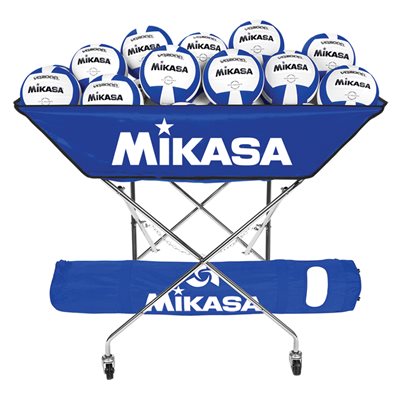 Mikasa® Royal Blue Foldable Hammock Style Steel Ball Cart with Carrying Bag, Capacity of 24 Balls, 40 x 22 x 48" (102 x 56 x 122 cm)