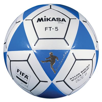 Ballon officiel de footvolley, #5, bleu / blanc