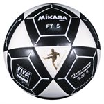 Ballon officiel de footvolley, #5, noir / blanc