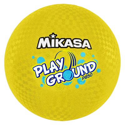 Ballon de jeu en caoutchouc jaune Mikasa® «PlayGround», 21,5 cm (8,5")