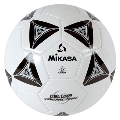 Ballon de soccer matelassé Mikasa® «Varsity Series» noir