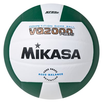 Ballon de volleyball de compétition en composite Mikasa® «VQ2000 Series» vert et blanc